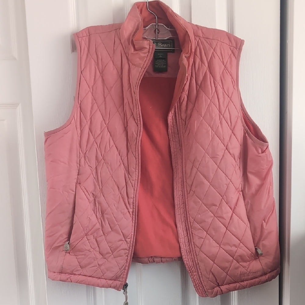 LL Bean Women's Pink Quilted Vest